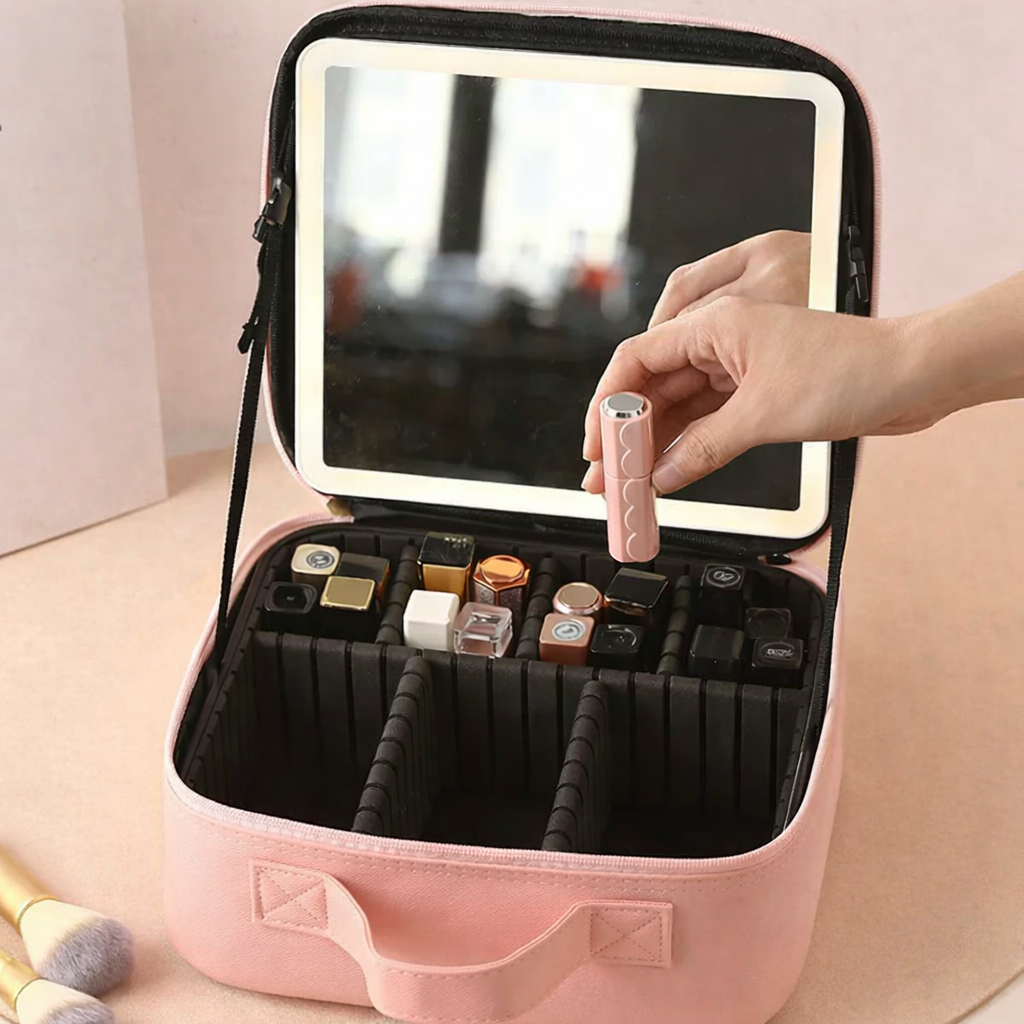 Beautrove Beauty Organizer – LED Spiegel mit verstellbaren Fächern