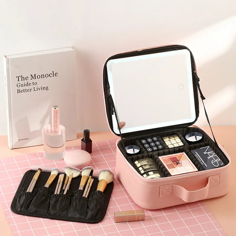 Beautrove Beauty Organizer – LED Spiegel mit verstellbaren Fächern